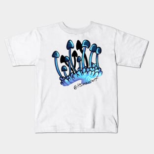 Blue Mushroom Kids T-Shirt